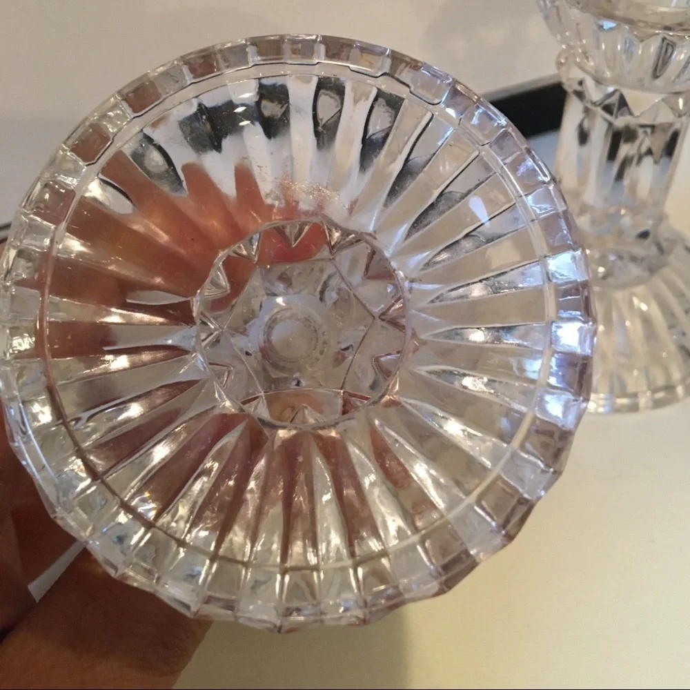 Pair of Mikasa 4”Crystal Candle Stick Holders